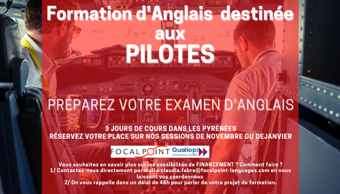 Formation d'anglais destinée aux pilotes